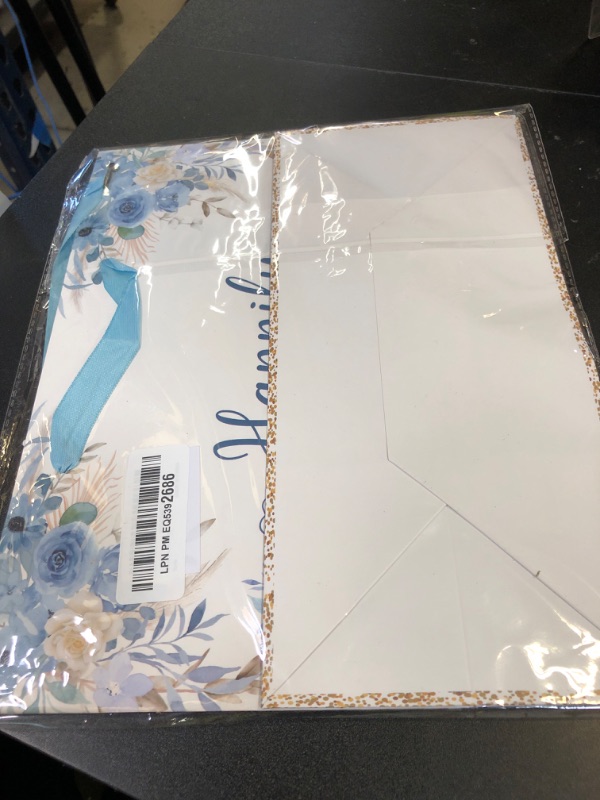 Photo 1 of Wedding Gift Bag Bridal Shower Gift Bag with Tissue Paper and Card Engagement Bride to Be Paper Bags Happily Ever Life Wedding Wrapping Paper for Bride to Be Engage Bachelorette Party Supplies Decor