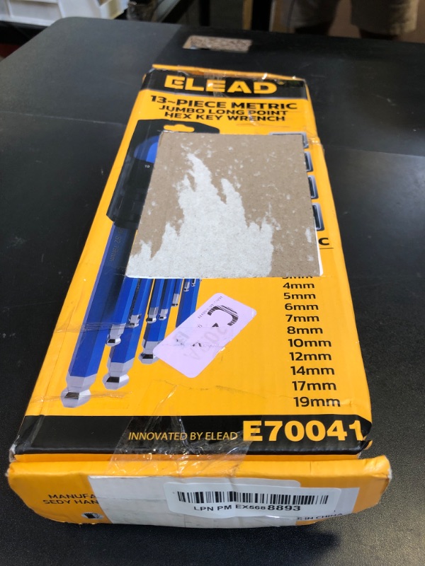 Photo 1 of Jumbo Hex Key Allen Wrench Set | 13-Piece Metric 2-19mm | Long Ball End Durable S2 | Automotive | Mechanic | Furniture | Professional Grade Tools