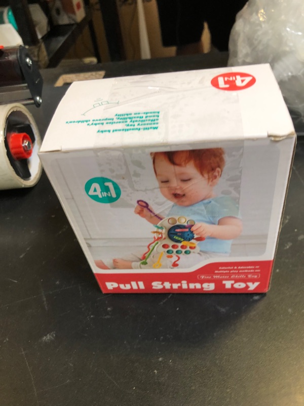 Photo 1 of Tiyol Montessori Toys, Silicone Pull String Activitys, Developmental Pulling Baby Sensory Toy, Car Seat Airplane Travel Toddler Boy &Girl Infant Birthday Gifts