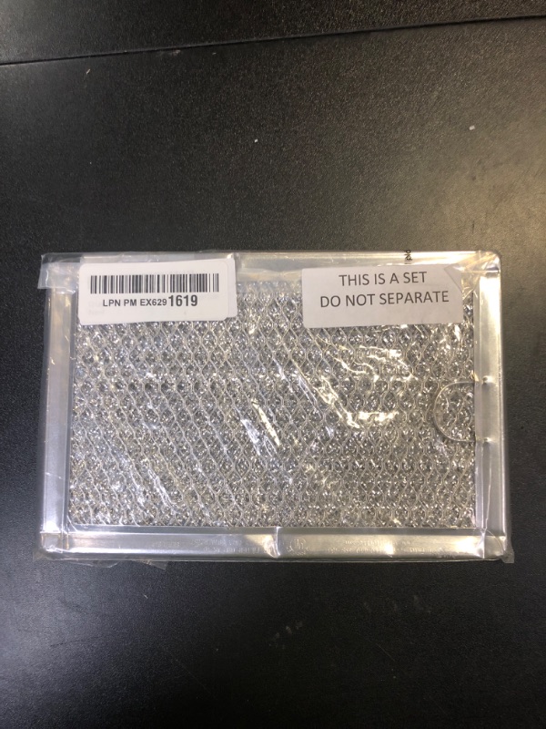 Photo 1 of 12-Layer Air Filter Factory 5" x 7.5" Pull Tab Microwave Grease Filter Replacements For Many GE, Frigidaire, Magic Chef & LG Microwave Oven Models Filter Set Of 2 (Pull Tab Short Side)