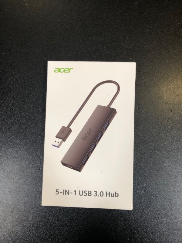 Photo 1 of Acer USB Hub 4 Ports, Multiple USB 3.0 Hub, USBA Splitter for Laptop with Type C Power Port, Extender for A Port Laptop, PC, Desktop and More (2ft)