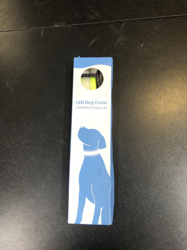 Photo 1 of Vizpet LED Dog Collar, Light Up Dog Collar Adjustable USB Rechargeable Super Bright Safety Light Glowing Collars for Dog(Small,Green)