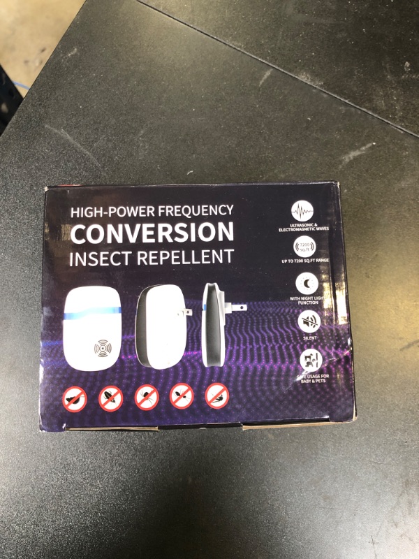 Photo 1 of [2025 Upgraded] Ultrasonic Insect & Pest Indoor Repeller, Electronic Plug-in Control Repellent for Roach, Rodent, Mouse, Bugs, Mosquito, Mice, Ant, Spider, Home, Kitchen, Garage (6 Pack)