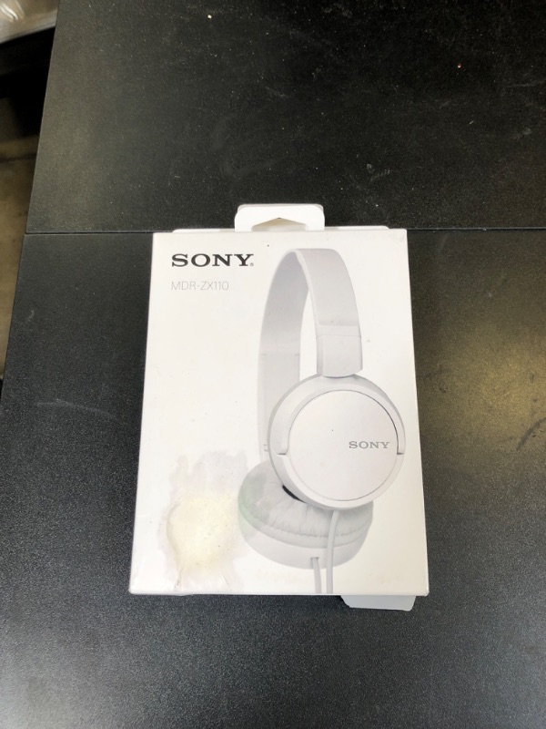 Photo 1 of Sony ZX Series Wired On-Ear Headphones, White MDR-ZX110