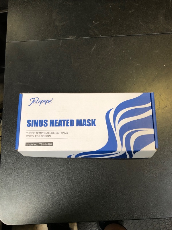 Photo 1 of Heated Face Mask for Sinus Pressure, Cordless Sinus Mask with 3 Heating Levels, 2500mAh Rechargeable Face Heating Pad, Sinus Pressure Relief with 15 Minutes Auto-Off(Grey)