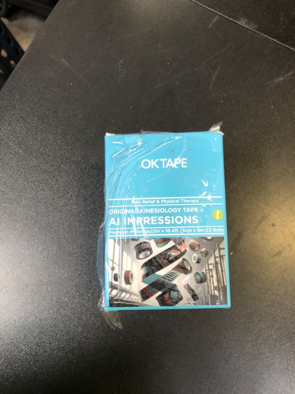 Photo 1 of OK TAPE Hypoallergenic Digtal Printed Kinesiology Tape, Elastic Sports Athletic Tape, 2 Rolls, 2in×16.4ft Uncut Roll-Cheetah