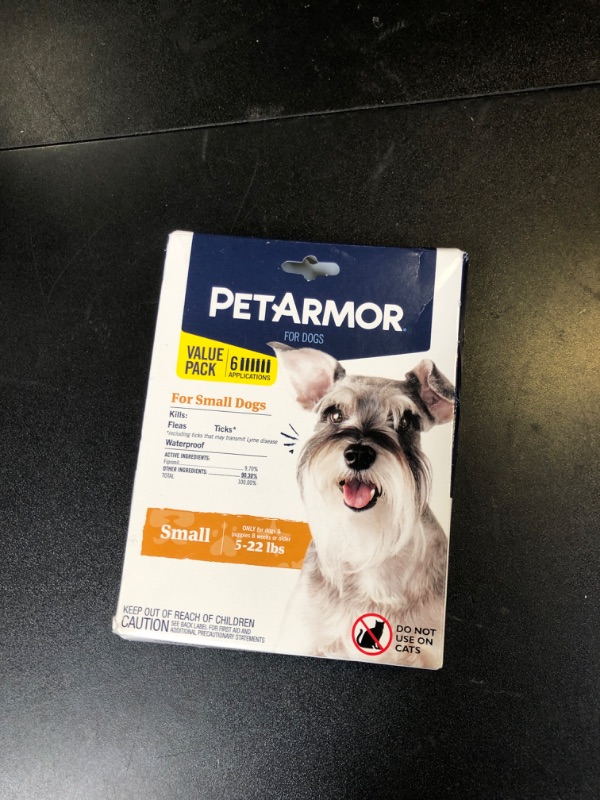 Photo 1 of PetArmor for Dogs, Flea and Tick Treatment for Small Dogs (5-22 Pounds), Includes 6 Month Supply of Topical Flea Treatments
