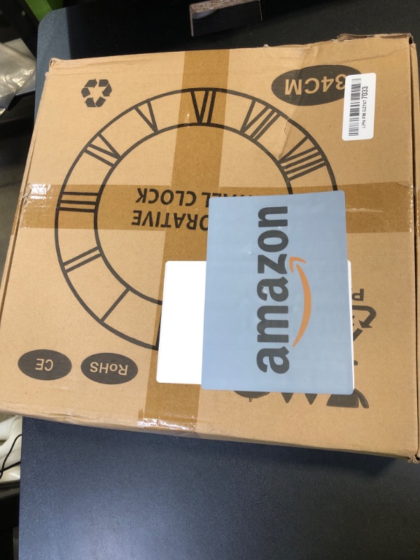Photo 1 of Mee 2ou Large Wall Clock for Living Room Decor - Non-Ticking, Battery Operated Modern Vintage Wood Clock for Bedroom, Kitchen, Farmhouse, Office - Oversized Decorative Silent Clock