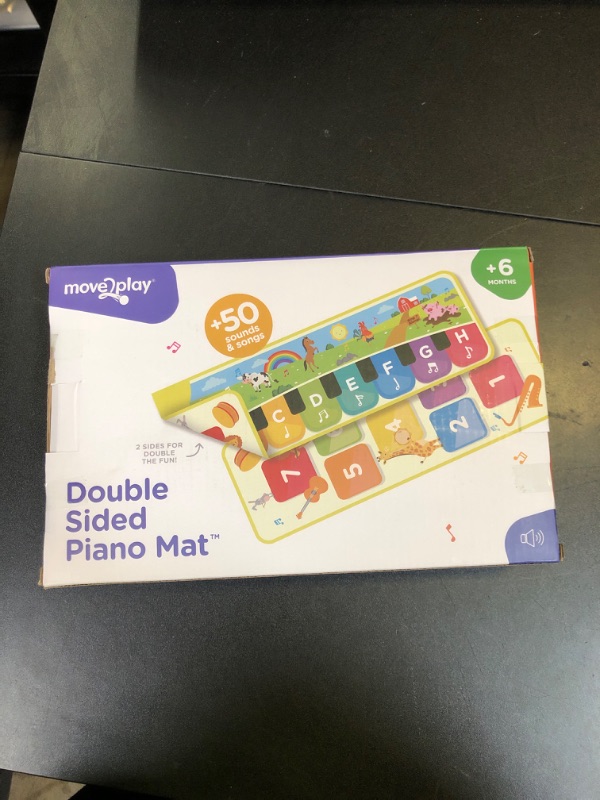 Photo 1 of Move2Play, Double Sided Piano Mat | 50+ Sounds & Songs | 1, 2, 3, 4+ Year Old Gift & Birthday Present | Baby, Toddler, Boy, & Girl Age 12, 18, 24+ Month Old
