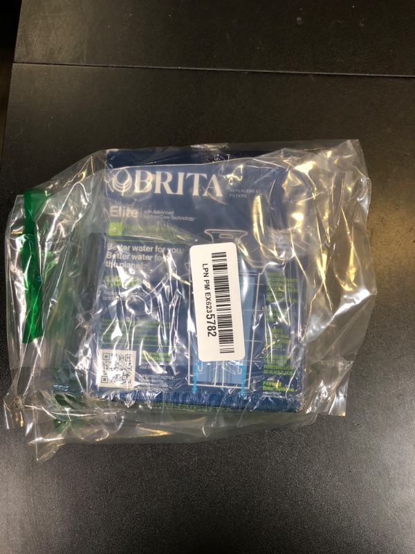 Photo 1 of Brita Filter Replacements for Water Pitchers and Dispensers, Elite, NSF Certified to Remove 99% of Lead, 2 Count, Blue