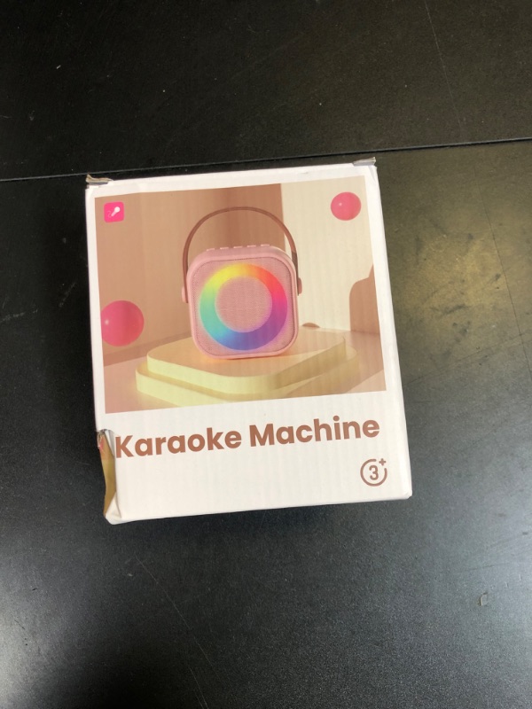 Photo 1 of Karaoke Machine for Kids Adults, Mini Portable Bluetooth Karaoke Speaker with 2 Wireless Microphone and Lights, Christmas Birthday Gifts for Girls Ages 4, 5, 6, 7, 8, 9, 10, 12+ Family Home Party