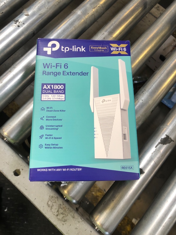Photo 1 of TP-Link RE615X AX1800 WiFi 6 Range Extender w/Ethernet Port | 1.8G Dual-Band Wireless Repeater Amplifier | Up to 2100 Sq. Ft., 64 Devices | Internet Signal Booster | APP Setup | EasyMesh Compatible