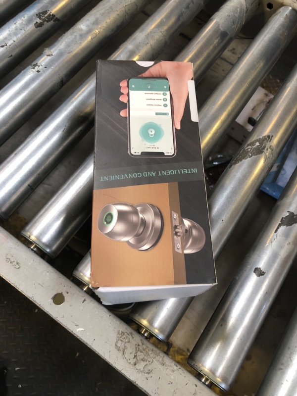 Photo 1 of HEI LIANG Fingerprint Door Lock?Smart Door Knob, Smart Lock Biometric Door Lock Fingerprint Door knob with App Control Suitable for Bedroom,Cloakroom,Apartments Offices,Hotels(Silver)