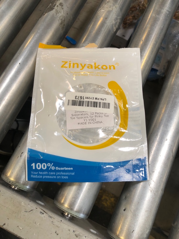 Photo 1 of Zinyakon Two Hole Gel Small Toe Separator, 12 Pcs Little Toe Spacer for Overlapping Toe, Calluses, Blister, Relieve Foot Pain, Pinky Toe Corrector for Little Toe Bunion Pain