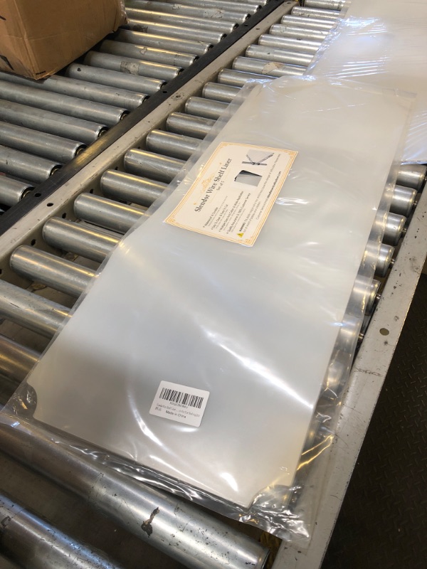 Photo 1 of Slendor Wire Shelf Liner Value Pack of 5 Heavy Duty Waterproof Non-Adhesive Industrial Strength Plastic Mats for Tier Shelving Unit, 14 x 36 Inch Clear