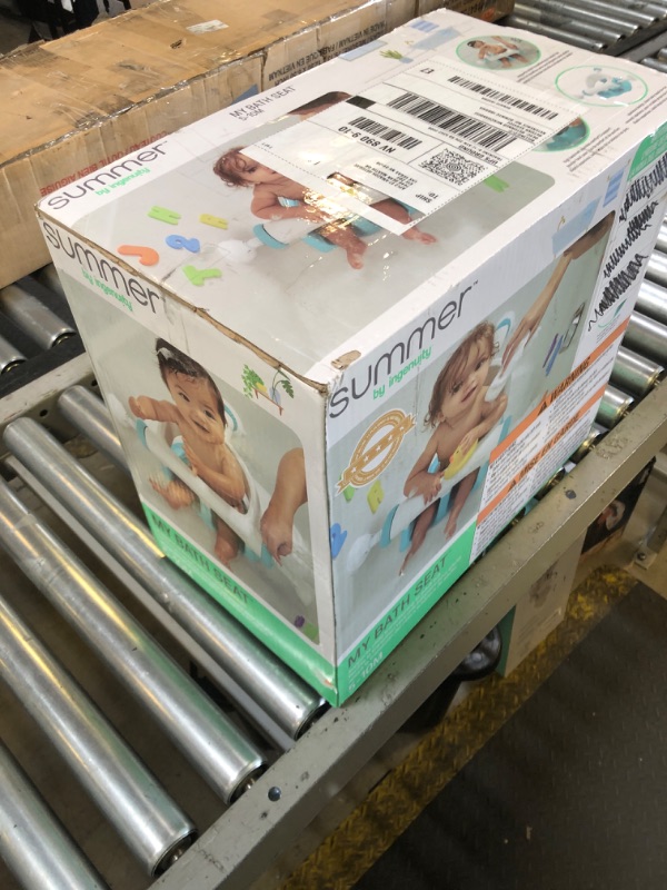 Photo 1 of Summer by Ingenuity My Bath Seat for Sit-Up Baby Bathing, Sure & Secure Suction Cups, ASTM Safety Tested & Approved, Backrest for Assisted Sitting, Easy Setup & Storage, Aqua