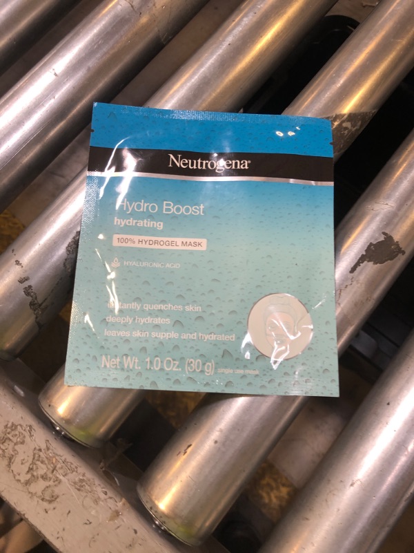 Photo 1 of Neutrogena Hydro Boost Moisturizing & Hydrating 100% Hydrogel Sheet Mask, Face Mask for Dry Skin with Hyaluronic Acid, Gentle & Non-Comedogenic, 1 oz, 12 Pack