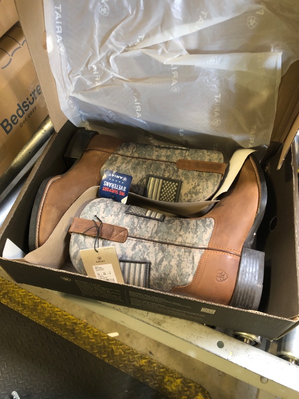 Photo 1 of ARIAT Mens Sport Patriot Western Boot Distressed Brown/Sage Camo Print 10