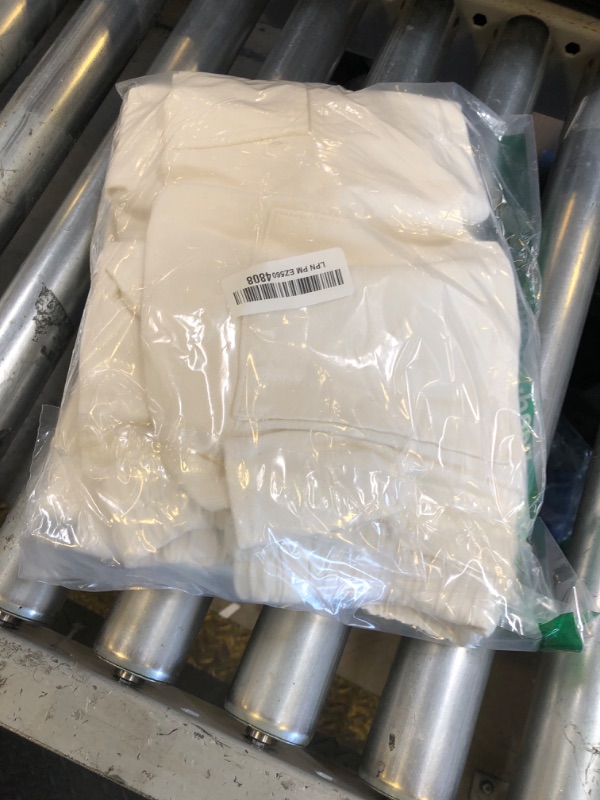 Photo 1 of Moosehill Women's-Cargo-Hiking-Pants-High-Waisted Wide Leg Water Resistance Lightweight Stretch for Work Casual Outdoor (White, 4, 30")