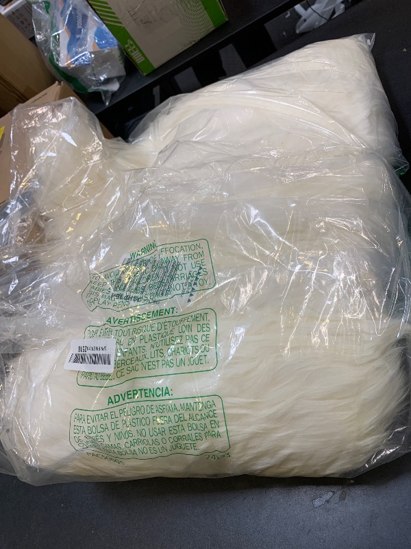 Photo 1 of Kopal Genuine Australian Sheepskin Rug, Real Lambskin Area Rug, 2x3 ft Single Pelt, Natural White