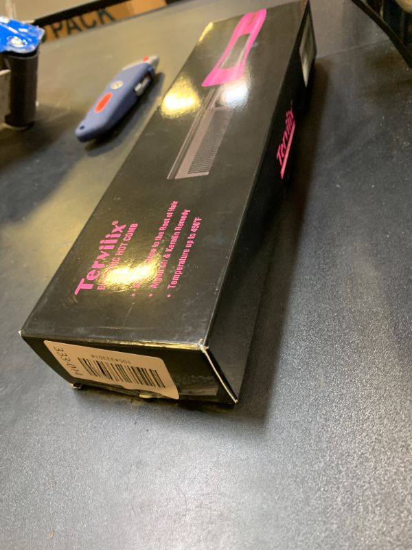 Photo 1 of Hot Comb Electric by Terviiix, Pressing Combs for Natural Black Hair, Wigs & Beard, Anti-Scald Straightening Comb with Keratin & Argan Oil Infused Teeth, Temperatures Adjustable, 60 Min Auto Shut Off