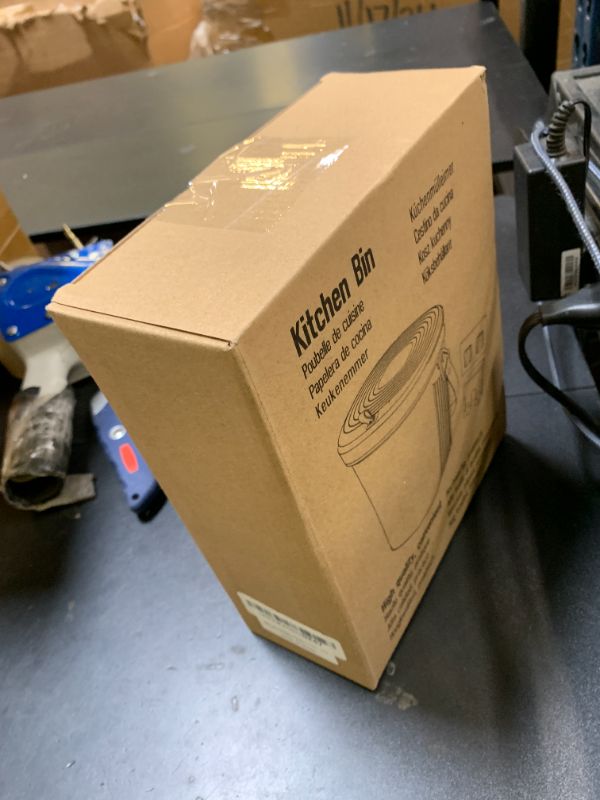 Photo 1 of Mountable Kitchen Compost Bin for Counter Top or Under Sink, Hanging Trash Can with Lid for |Cupboard|Bathroom|Bedroom|Office|Camping, Indoor Compost Bucket, 2 Gallon Black