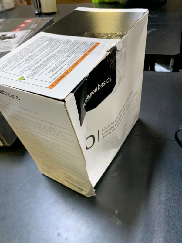 Photo 1 of Amazon Basics 10-Cup Pitcher with Filter Compatible with Brita Water Filter Pitcher for Clean, Crisp Water, WQA and NSF Certified, Made in Europe