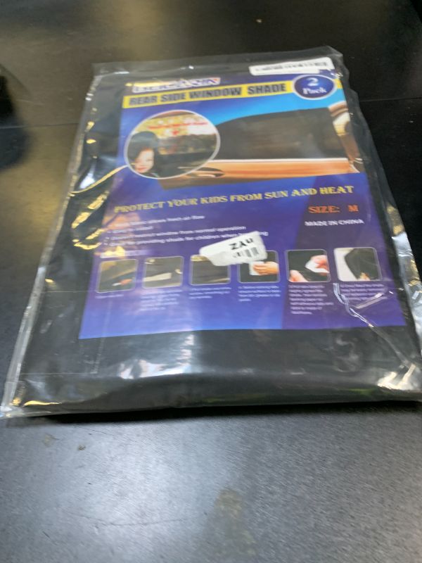 Photo 1 of Car Window Sun Shade Cover -2 Pack Breathable Mesh Rear Side Window Shade Sunshade UV Protection for Baby Kids Pet Size M, Mosquito Net Curtain Fit for Most(95%) of Cars, Cover Full Window