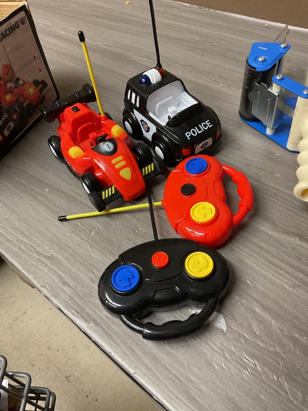 Photo 1 of Lehoo Castle 2 Pack Remote Control Bumper Cars for Toddlers 1-3, Police Car & Race Car, Toddler Toys for 2-4 with Realistic Sound Effects & Lights, Toys for 3 4 5 Year Old Boys Girls