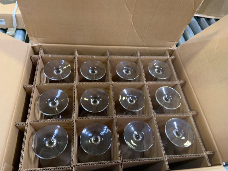 Photo 1 of Libbey Vina Diamond Balloon Wine Glasses Set, Unique Angular Red Wine Glasses Set of 12, Large, Elegant Glass Wine Glasses for Celebratory Events