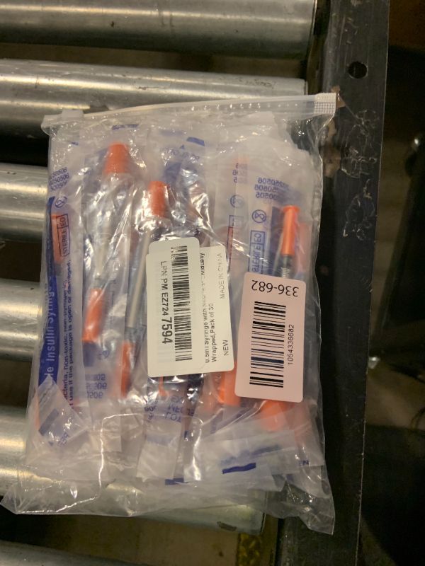 Photo 1 of 0.5ml Syringe with Needle,31G 0.5cc 5/16 Inch 8mm Needle and Syringe,Individually Wrapped,Pack of 30