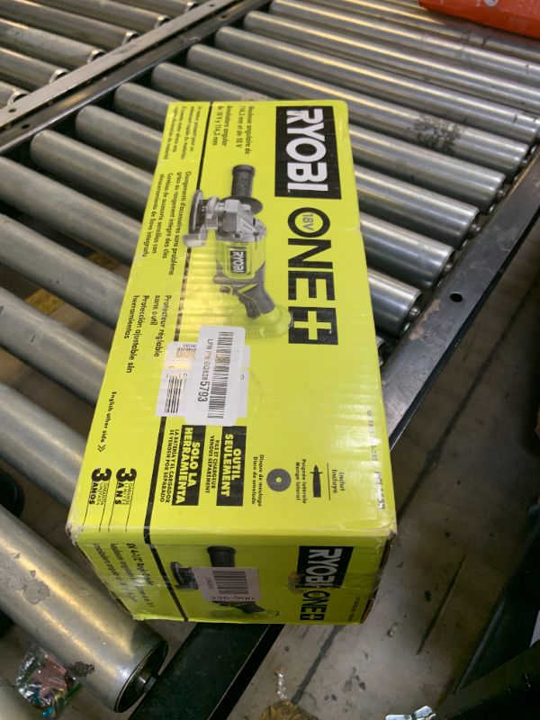 Photo 1 of Ryobi 5133001903 R18AG-0 One+ Cordless Angle Grinder Angled