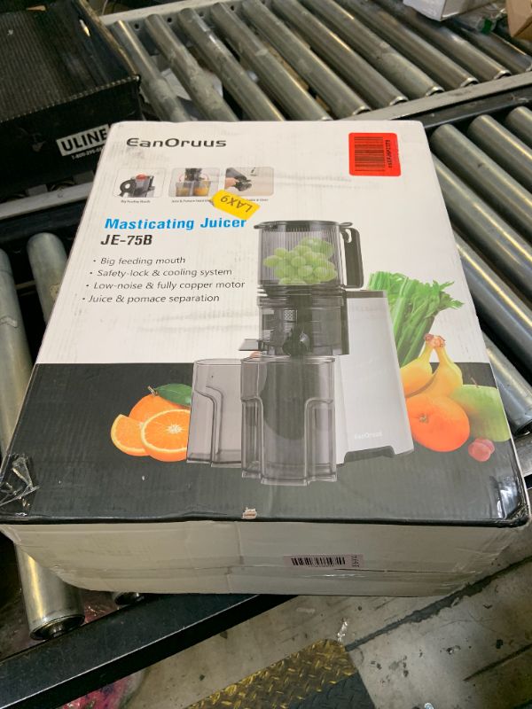 Photo 1 of Cold Press Juicer, 5.3" Wide Feed Chute Juice Extractor Machine with 400W, High Juice Yield, Slow Masticating Juicer for Whole Vegetables & Fruits, Metallic Silver