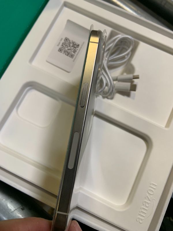 Photo 1 of Apple iPhone 15 Pro, US Version, 256GB, White Titanium - Unlocked (Renewed Premium) 