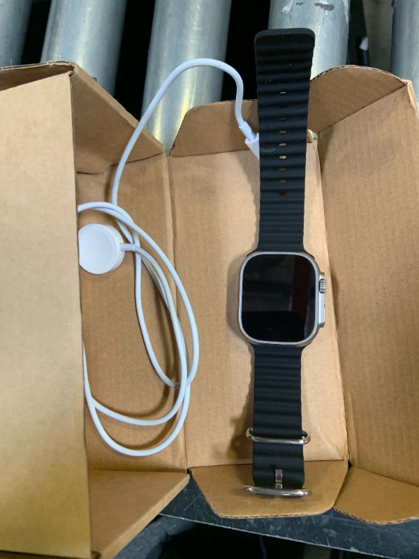 Photo 1 of Apple Watch Ultra [GPS + Cellular 49mm] Titanium Case with Midnight Ocean Band, One Size (Renewed Premium)