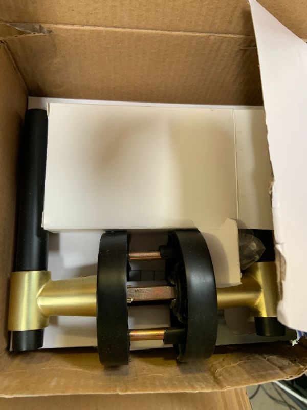 Photo 1 of goldenwarm 6 Pack Black and Gold Interior Door Handles, Privacy Lever Door Handle, Interior Door Lever Pack, Black and Gold Door Handles Interior for Bedroom, Bathroom