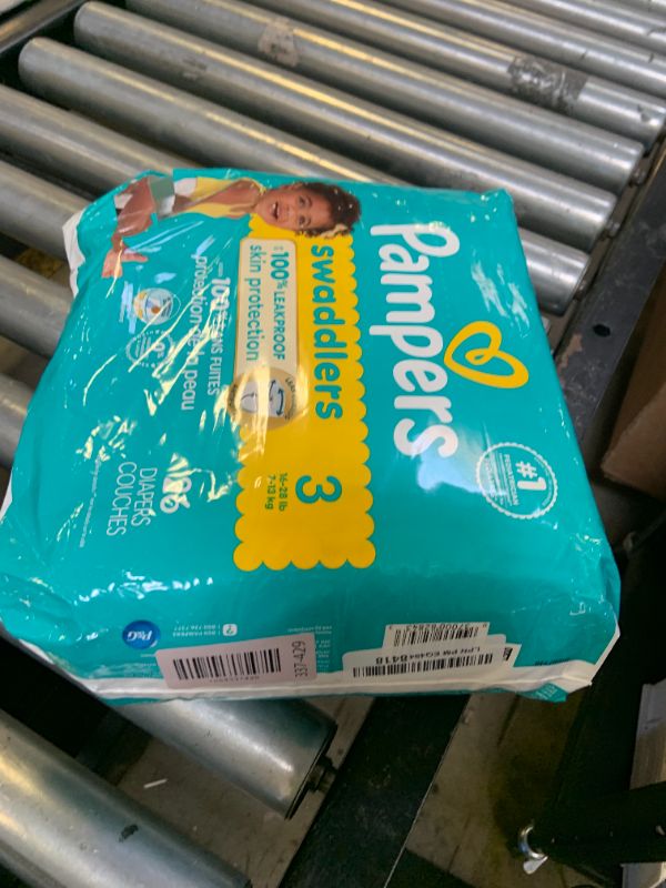 Photo 1 of Pampers Baby Diapers - Swaddlers - Size 3, 26 Count, Ultra Absorbent Disposable Infant Diaper