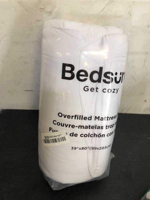 Photo 1 of Bedsure Twin XL Mattress Pad - Soft Mattress Topper for College Dorm Room Essentials, Extra Long Twin Quilted Fitted Bed Cover Protector with 8-21 Inches Deep Pocket, Washable, White, 39x80 Inches