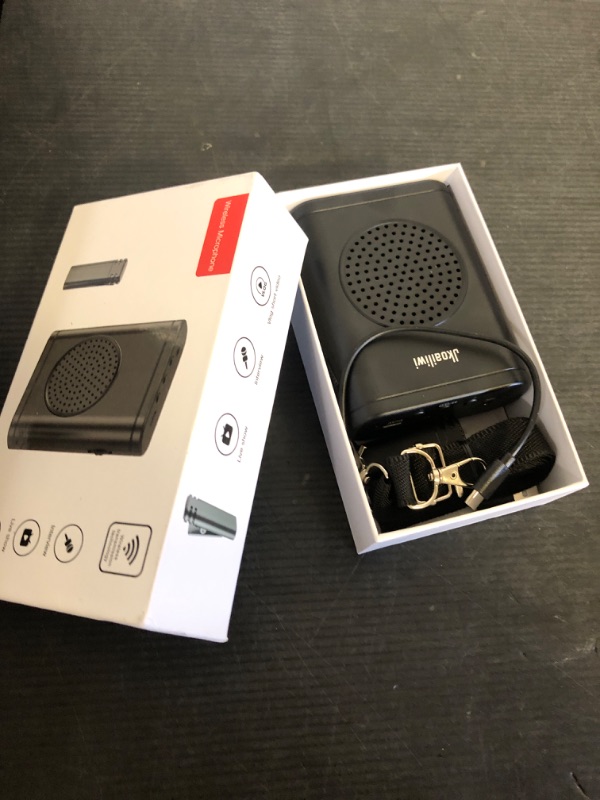 Photo 1 of Jkoailiwi Voice Amplifier Wireless Microphone, Portable Teacher Microphone for Classroom with Bluetooth, Portable Speaker PA System Wireless Lapel Mic for Elderly/Yoga/Meetings/Speeches/Tours Guide