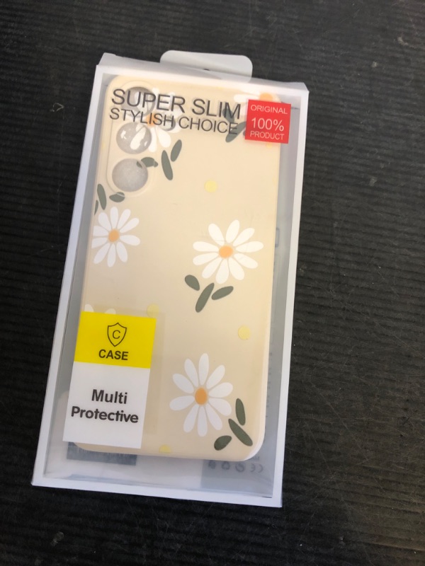 Photo 1 of LEECG for Samsung Galaxy S24 FE Case Floral Pattern, Soft Liquid Silicone Non Slip Phone Cover, Case for Galaxy S24 FE 6.7 inch, Daisy White