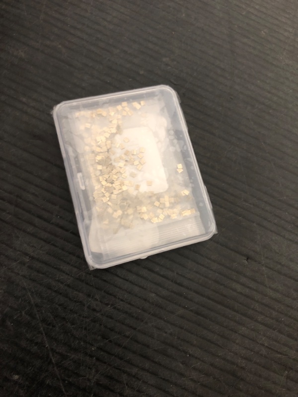 Photo 1 of About 500 Pcs 4.5 Grams Silver Solder Jewelry Precut Chips Solder Ultra Tiny Medium Density Easy Bond for Jewelry 2 x 2 mm (E, M, H)