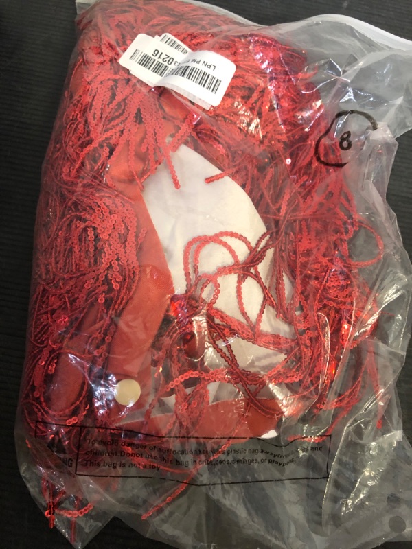 Photo 1 of Yoyomomozi Fashion Pearl Sequin Fringes Sexy Tassel Bodysuit Women Pole Latin Dance Costume Stage Ds Performance Show (red)