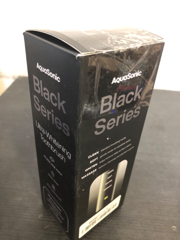Photo 1 of Aquasonic Black Series Ultra Whitening Toothbrush – ADA Accepted Electric Toothbrush- 8 Brush Heads & Travel Case – 40,000 VPM Electric Motor & Wireless Charging - 4 Modes w Smart Timer