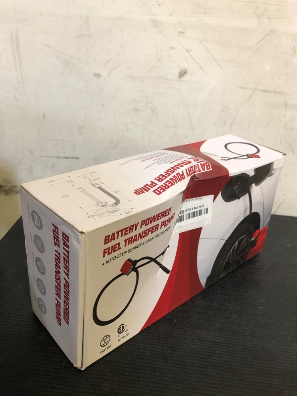 Photo 1 of FUELIO Fuel Transfer Pump - USB Charging Electric Gas Pump for Gas Can - Gas Transfer Pump Battery Powered with Automatic Shut Off Nozzle, Fix Clip, Extra Long Hose Gas Can Jug Tank For Gasoline