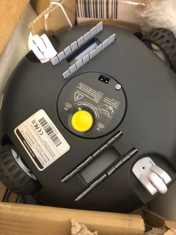 Photo 1 of Cordless Robotic Pool Vacuum, 140 Mins Runtime Pool Cleaner with Self-Parking, Lightweight, Powerful Brushless Motors for Above Ground Flat Pools up to 860 Sq.Ft (Black)
