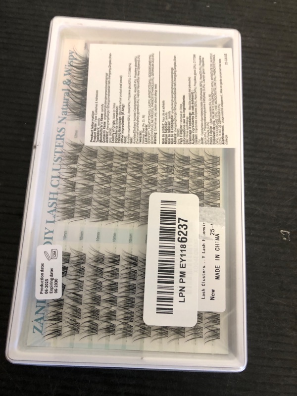 Photo 1 of Lash Clusters Wispy Eyelash Clusters Natural CC-Curly Cluster Lashes zanlufly Wispy Individual Lashes 180Pcs Eyelash Extension 10 12 14MM DIY Lash Extension