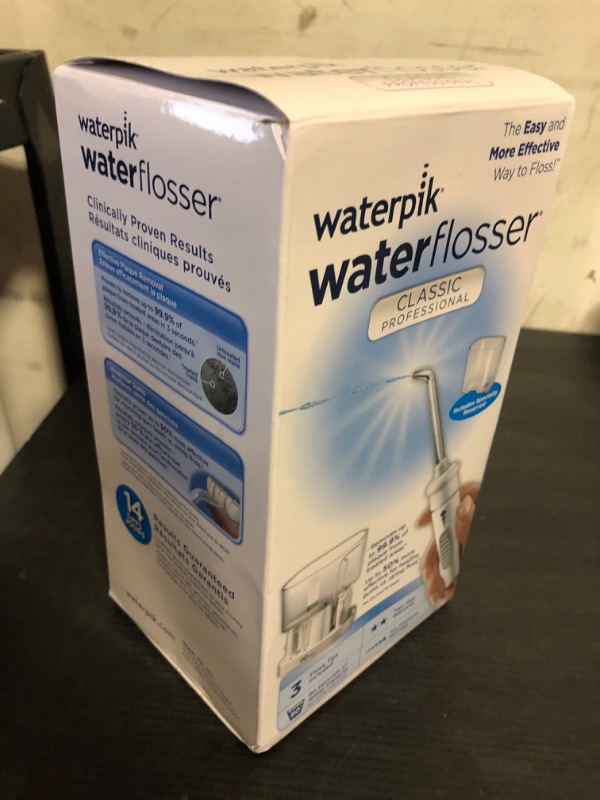 Photo 1 of Waterpik Classic Professional Water Flosser, Electric Power With 6 Settings, 3 Flossing Tips, ADA Accepted, White WP-72