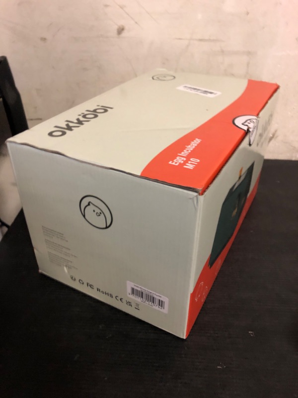 Photo 1 of Incubator for Hatching Eggs - Ideal for All Ages - Automatic Turner and Humidity Control - Integrated Candler - 10 Eggs - Okkobi M10 - Green & Orange