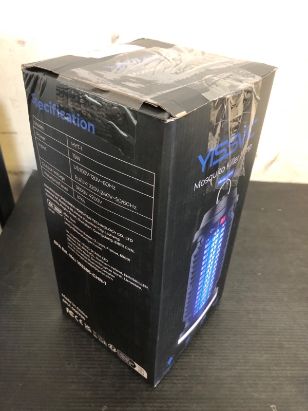 Photo 1 of YISSVIC Bug Zapper Outdoor Indoor Waterproof Electric Mosquito Lamp Fly Zapper Killer Effective 4200V Plug in for Home Patio Office Courtyard