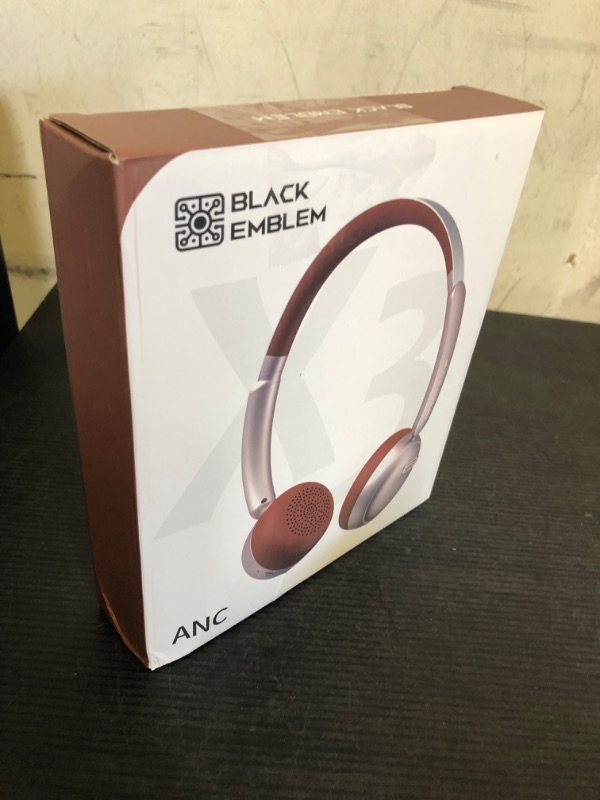 Photo 1 of Black Emblem X3 Wireless Bluetooth Headphones, Adaptive Active Noise Cancelling, Hi-Fi Deep Bass, Lightweight Headset with Cloud Foam Cushion, 55H Playtime, Built-in Mic for Phone/PC/Travel/Gaming